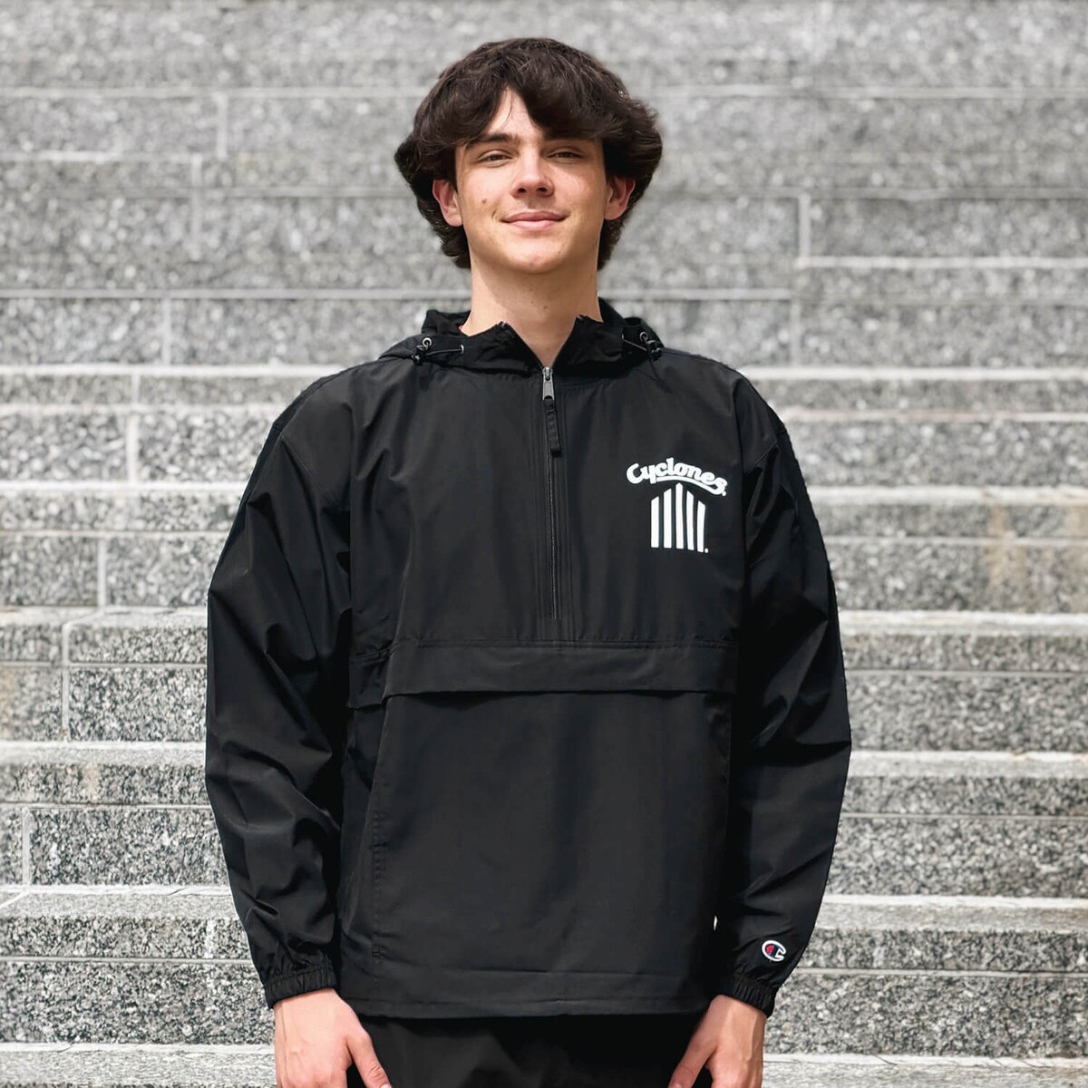 Champion Cyclones Script Black Packable Jacket